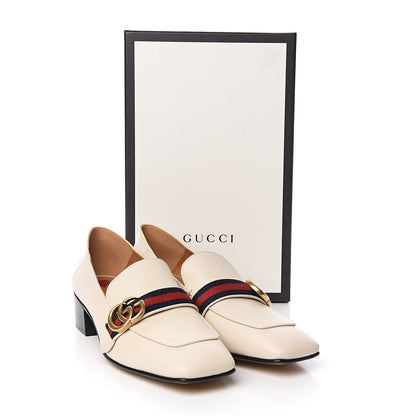 Gucci Calfskin Web Peyton Loafers 40 Mystic White 9 of 9