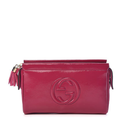 Gucci Soft Patent Soho Cosmetic Case Bright Bougainvillea 1 of 9