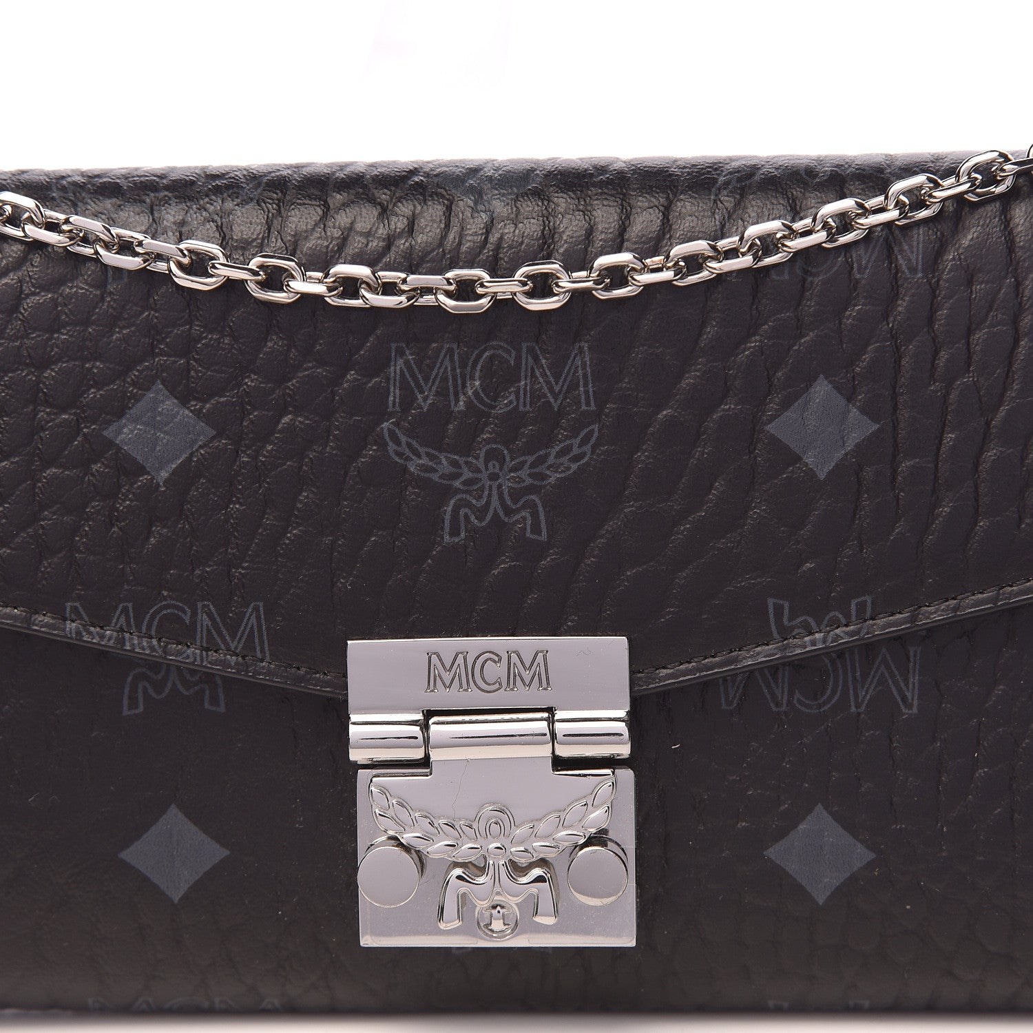 MCM Visetos Large Patricia Wallet On Chain Black 8 of 10