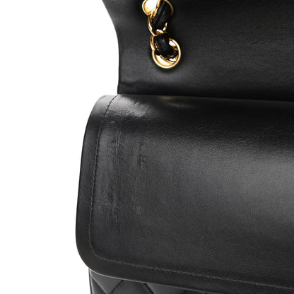 Chanel Lambskin Quilted Jumbo Double Flap Black 10 of 14