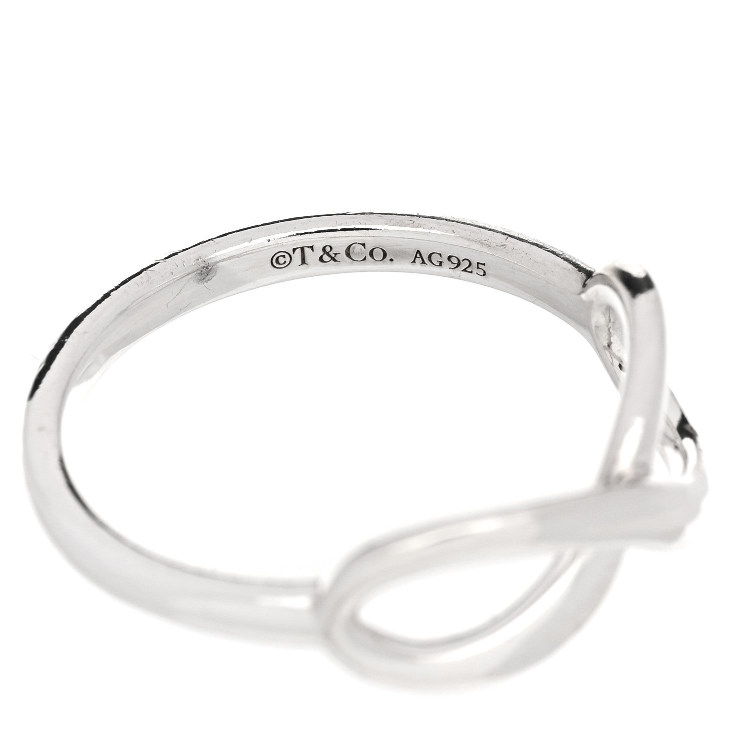 Tiffany Sterling Silver Infinity Ring 51 5.75 4 of 4