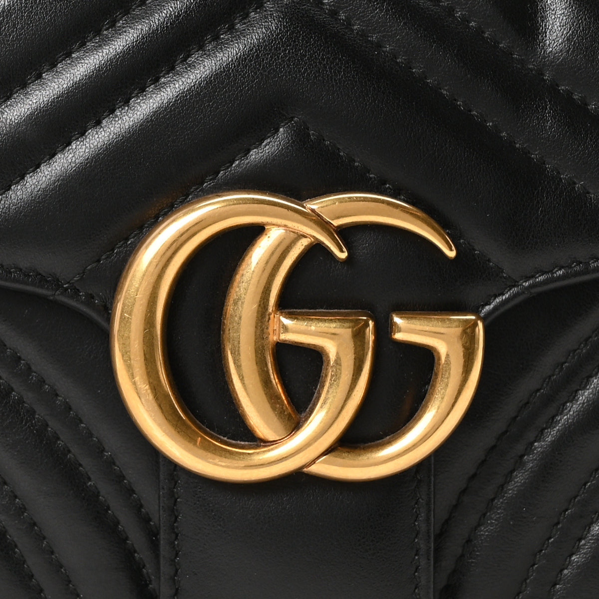 Gucci Calfskin Matelasse Sylvie Web Small GG Marmont Top Handle Shoulder Bag Black 8 of 10
