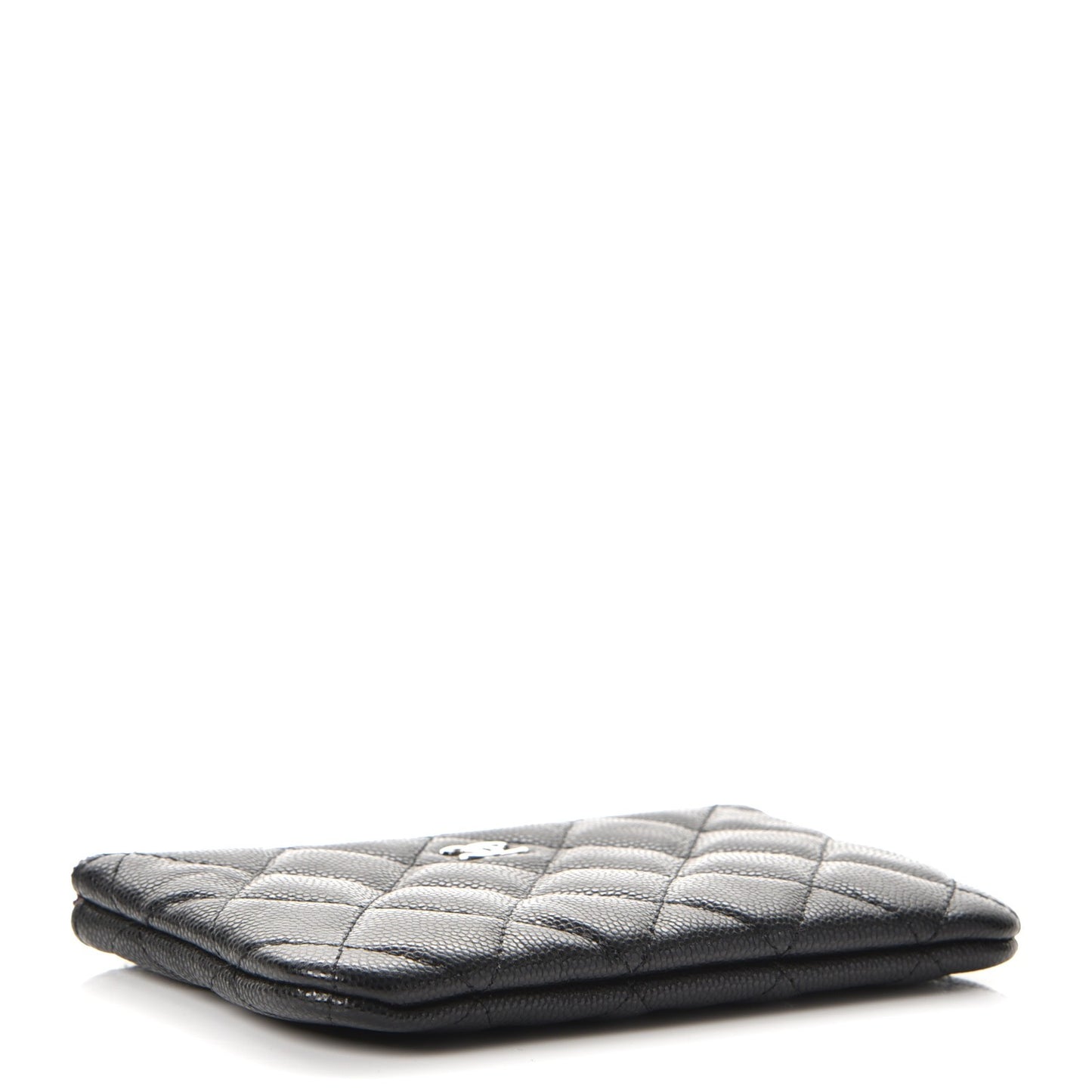 Caviar Quilted Small Cosmetic Case Black