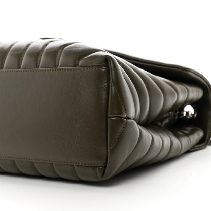 Saint Laurent Calfskin Y Quilted Monogram Medium Loulou Chain Satchel Khaki Fonce 11 of 11