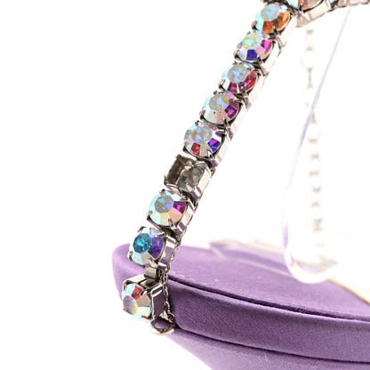 Jimmy Choo Satin PVC Crystal Saeda 100 Sandals 40 Wisteria 9 of 12