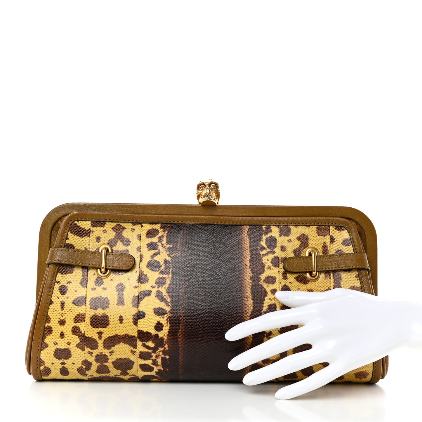 Snakeskin Skull Reversible Clutch