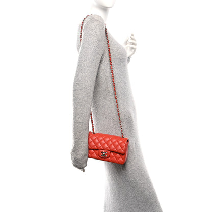 Chanel Lambskin Quilted Mini Rectangular Flap Red 2 of 10