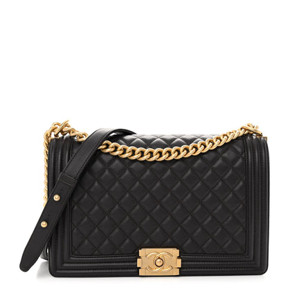 Chanel Calfskin Quilted New Medium Boy Flap Dark Brown 1 of 10