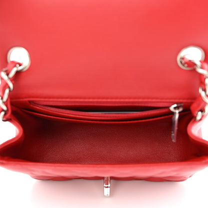 Chanel Lambskin Quilted Mini Square Flap Red 5 of 10