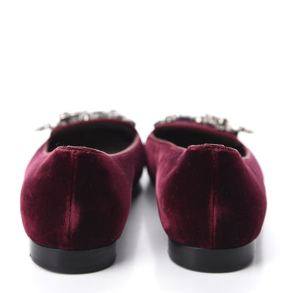 Christian Dior Velvet Tresor Flats 35.5 Bordeaux 5 of 11
