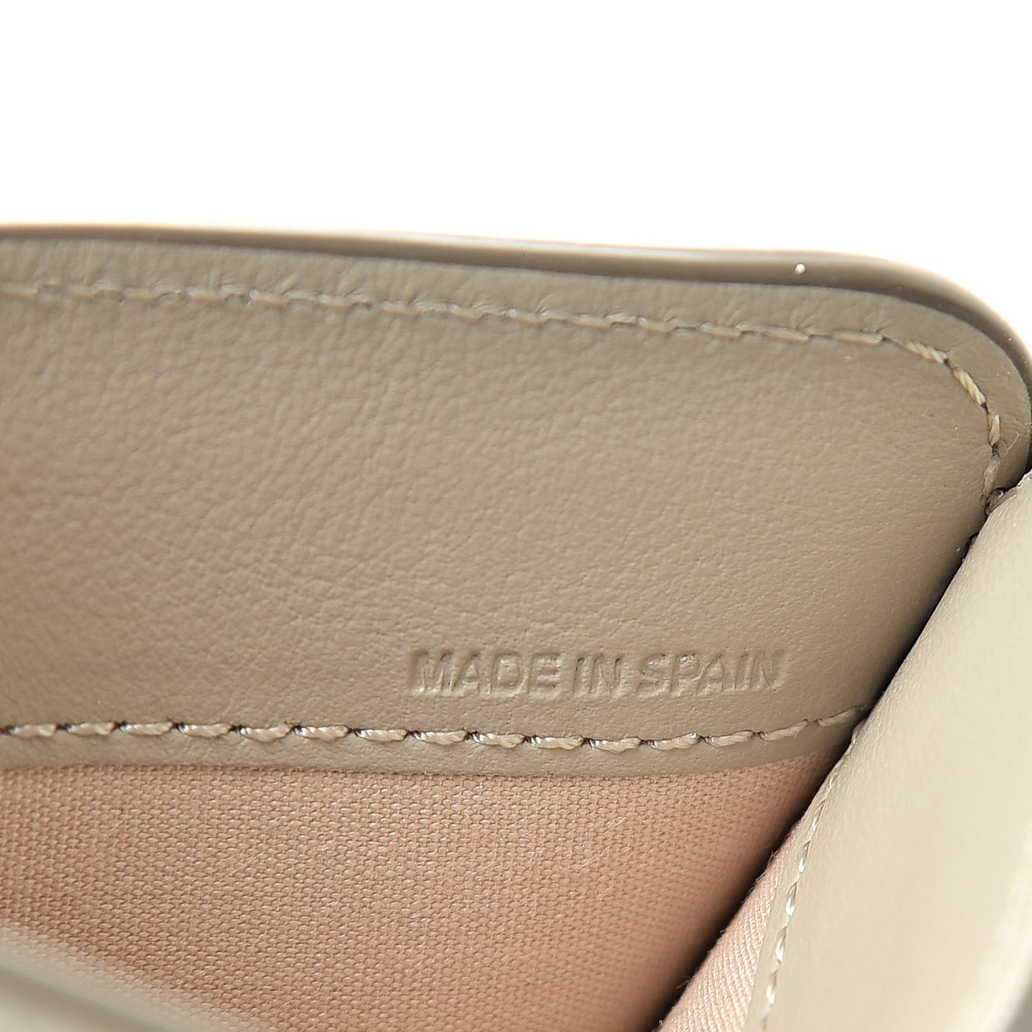 Smooth Calfskin Logo Vick Card Holder Pastel Grey