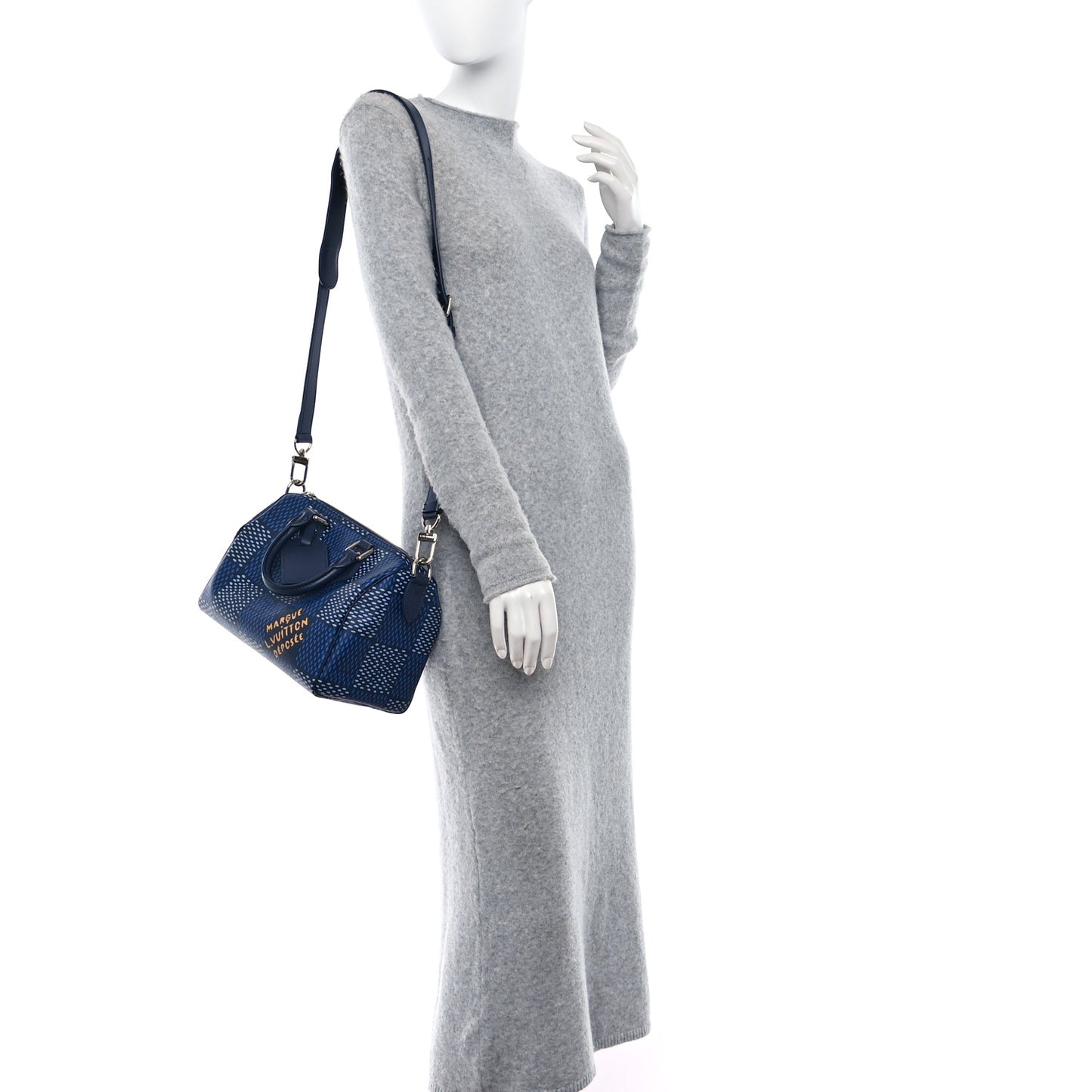 Damier Heritage Speedy Bandouliere 25 Blue