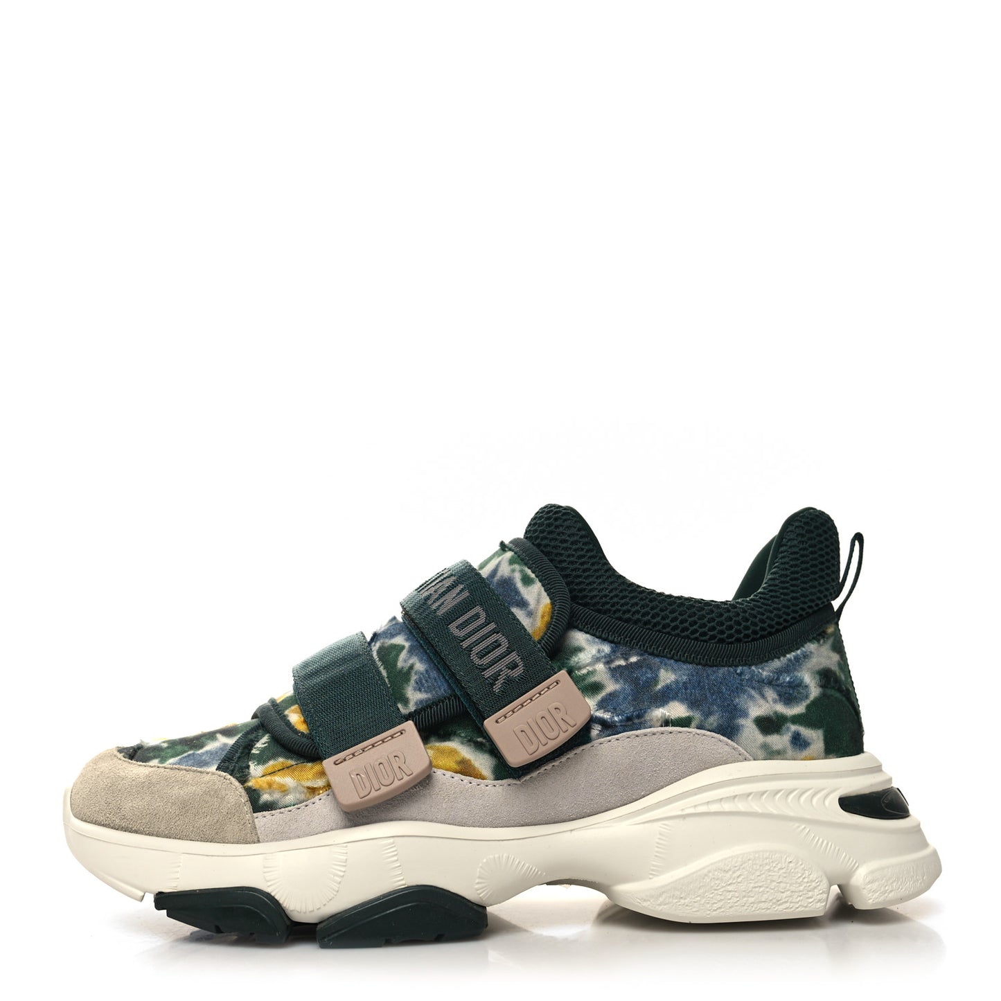 Technical Fabric Camouflage Tie and Dior Womens D-Wander Sneakers 37 Cypress Green