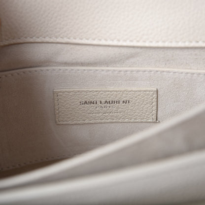 Saint Laurent Calfskin Medium Monogram Sunset Dove White 6 of 7