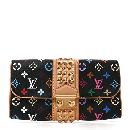 Louis Vuitton Monogram Multicolor Courtney Clutch Black 1 of 8