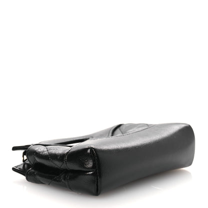 Chanel Shiny Lambskin Quilted Micro 31 Clutch With Chain Black 4 of 11