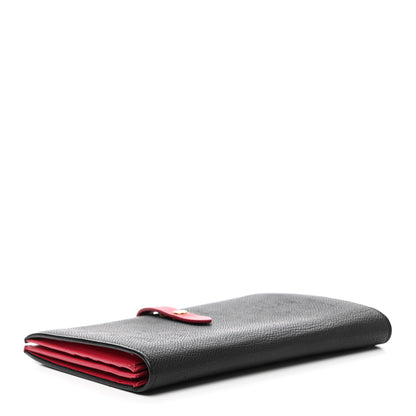 Celine Grained Calfskin Large Multifunction Strap Wallet Black Pink 4 of 10