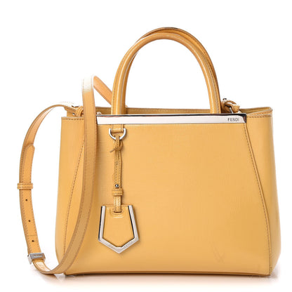 Fendi Vitello Vernice Camoscio Petite 2Jours Tote Alchemy Yellow 1 of 43