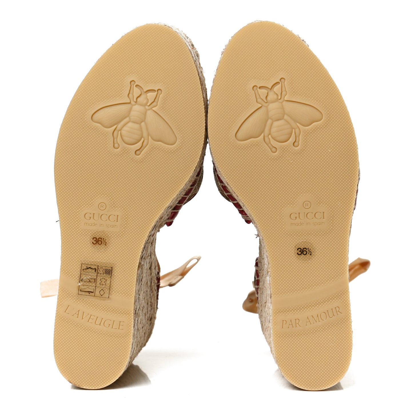 Monogram Matelasse GG Marmont Ankle Wrap Platform 35/120mm Espadrille Wedges 36 Beige Ebony New Cherry Red Sand Storm