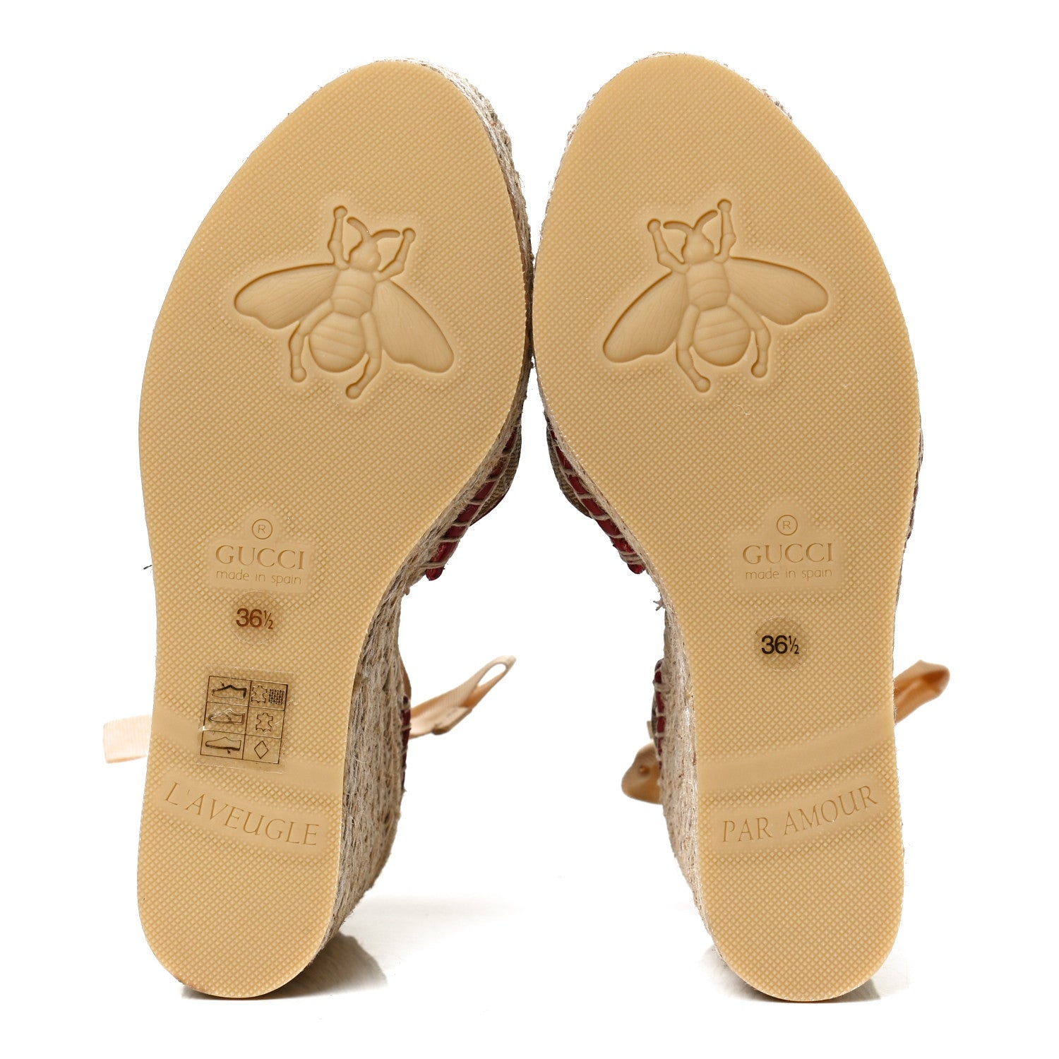 Gucci Monogram Matelasse GG Marmont Ankle Wrap Platform 35/120mm Espadrille Wedges 36 Beige Ebony New Cherry Red Sand Storm 7 of 12