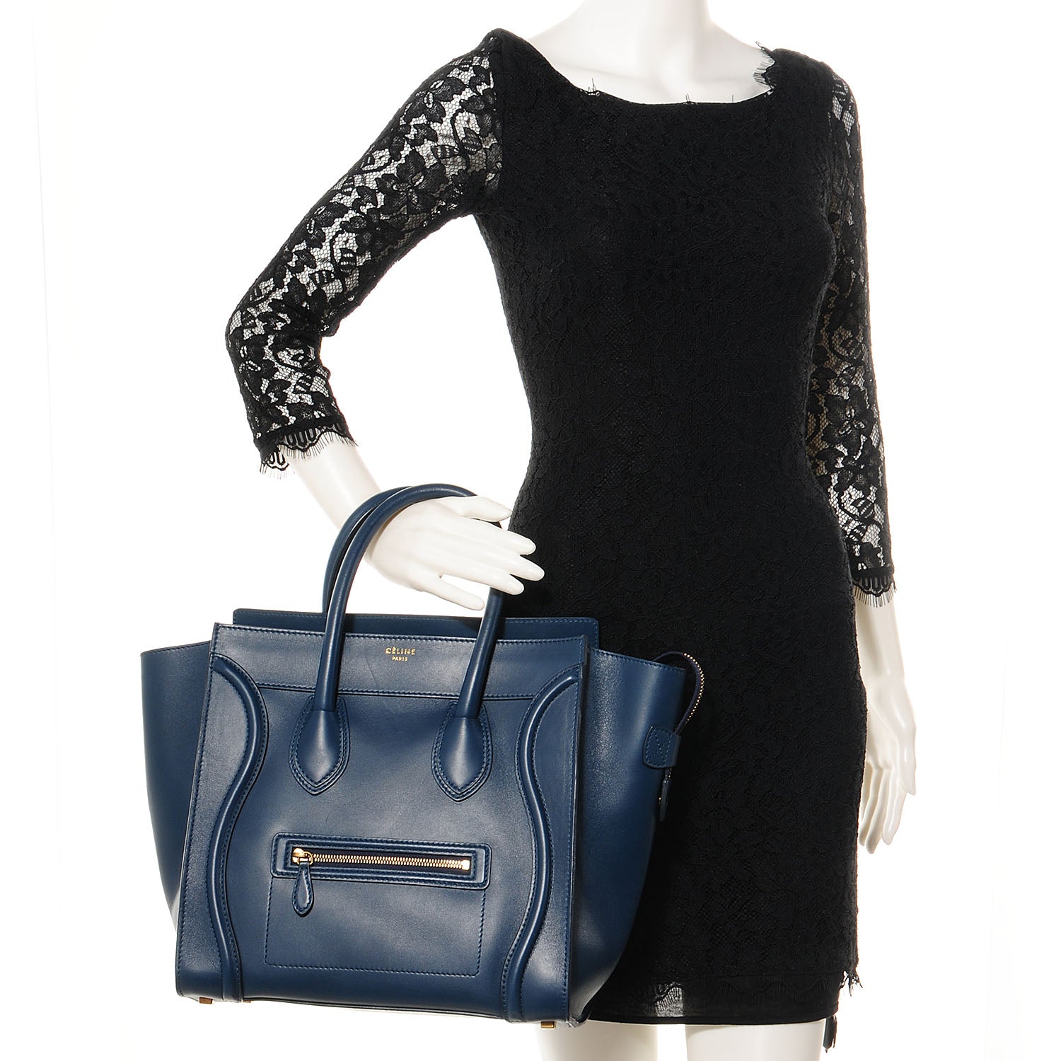 Celine Palmelato Mini Luggage Deepsea 2 of 9