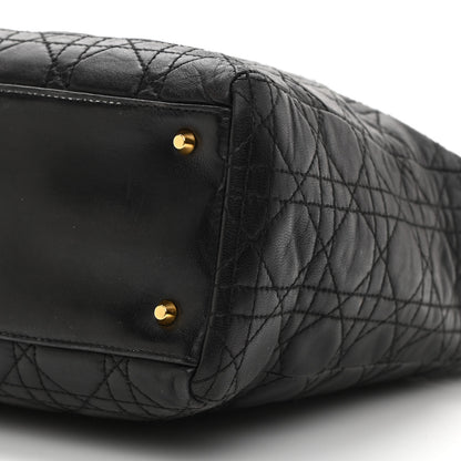 Christian Dior Lambskin Cannage Large Lady Dior Black 9 of 9