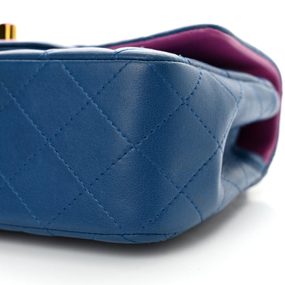 Chanel Lambskin Quilted Mini Rectangular Flap Blue Purple 10 of 10
