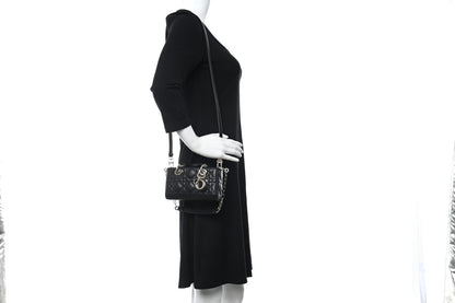 Christian Dior Lambskin Cannage Micro Lady D-Joy Black 2 of 9