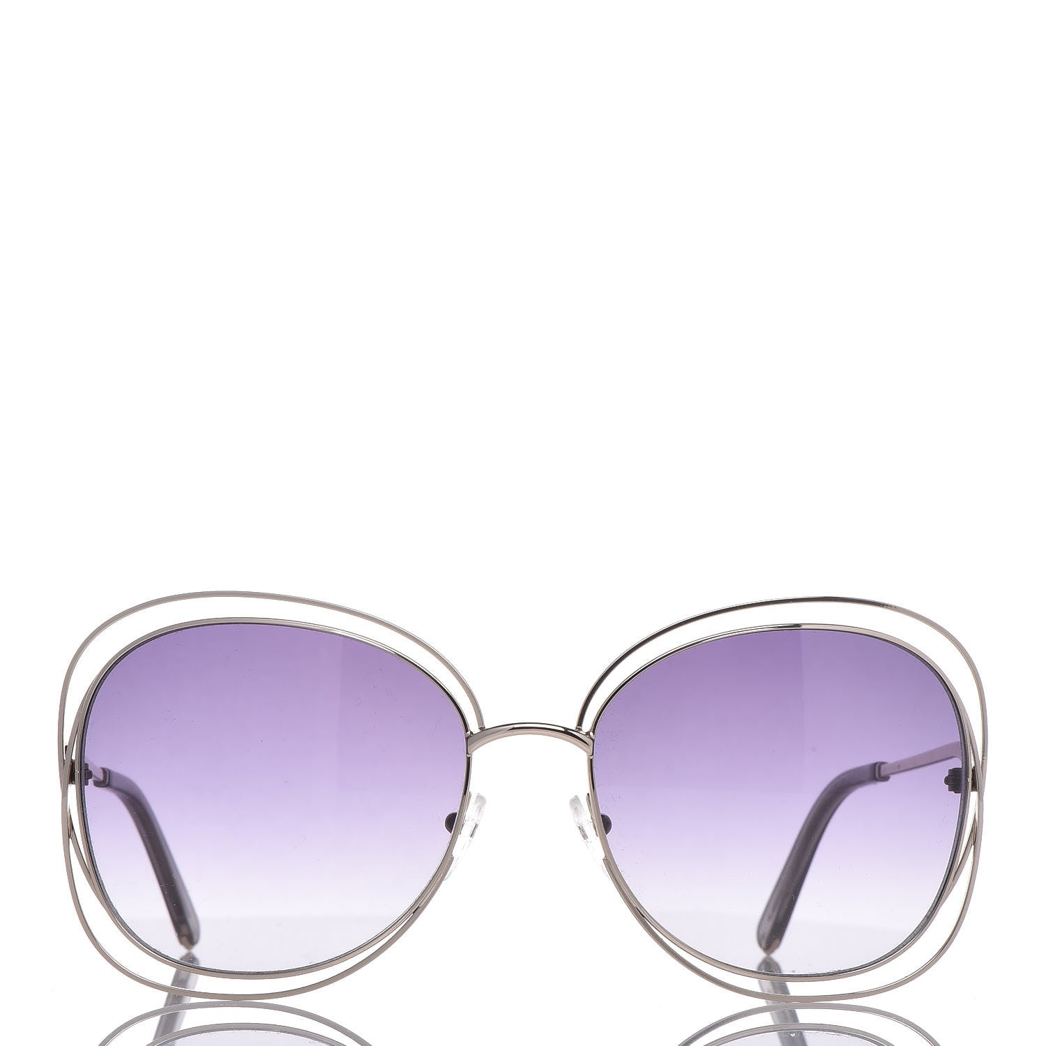Chloe Oversize Round Carlina Sunglasses CE119S Gold Grey Metallic 3 of 7