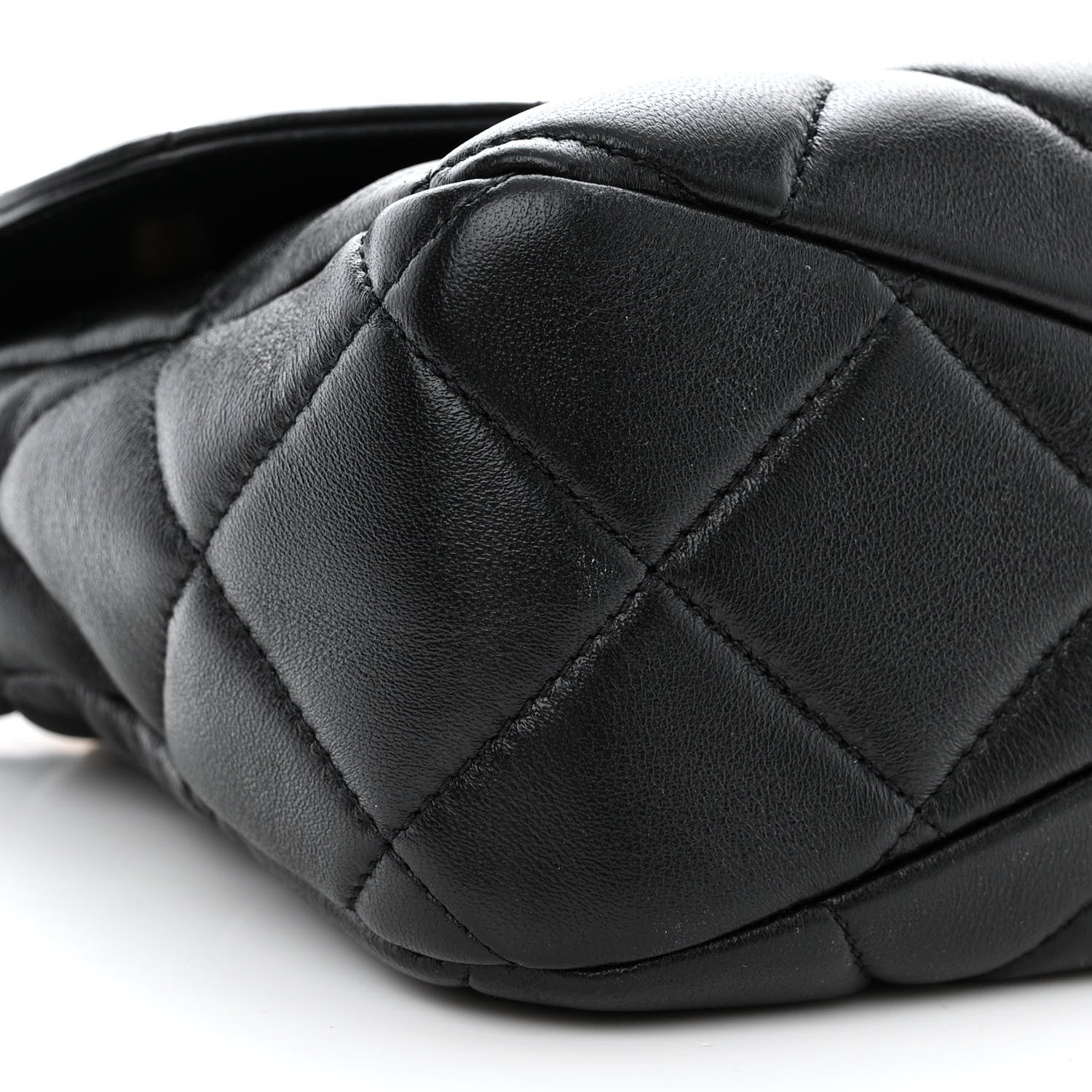 Chanel Lambskin Quilted Top Handle Flap Black 10 of 12