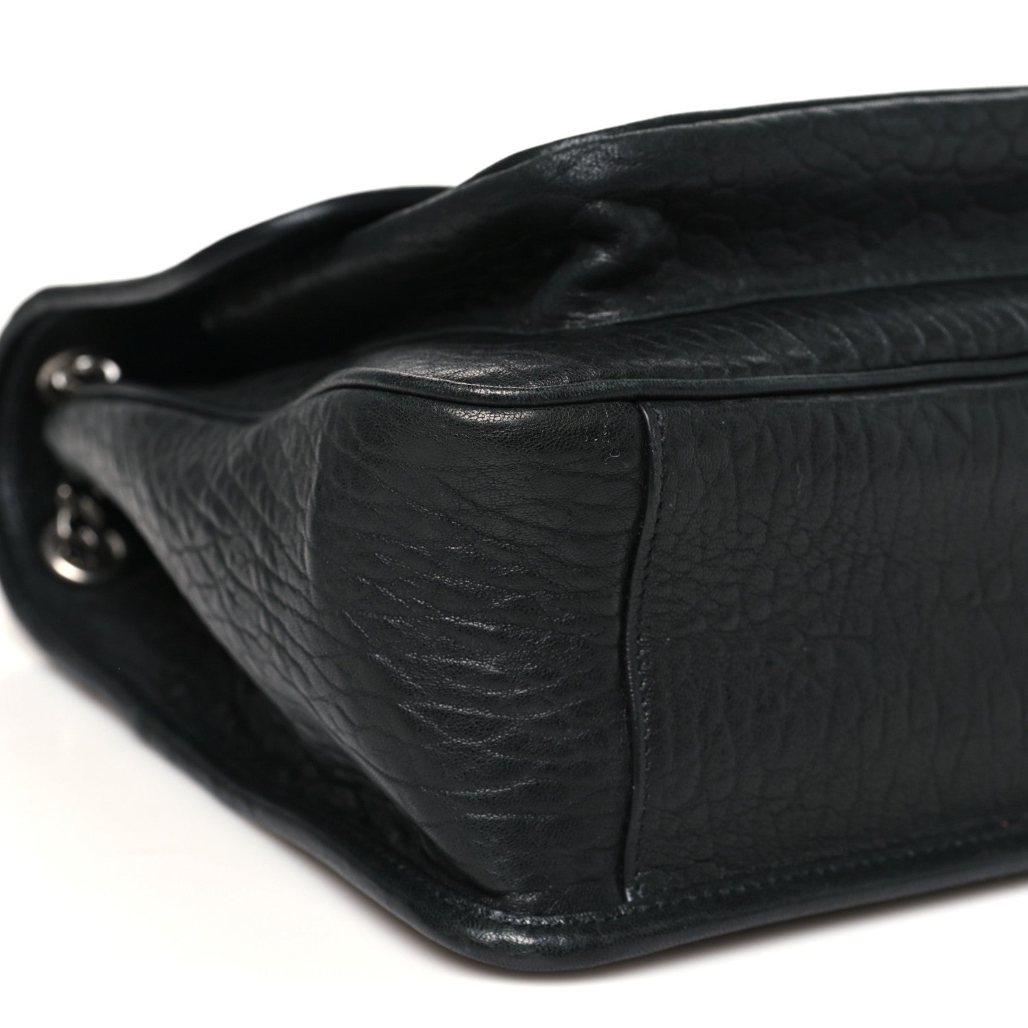 Saint Laurent Grained Lambskin Monogram Large Niki Chain Satchel Black 8 of 9