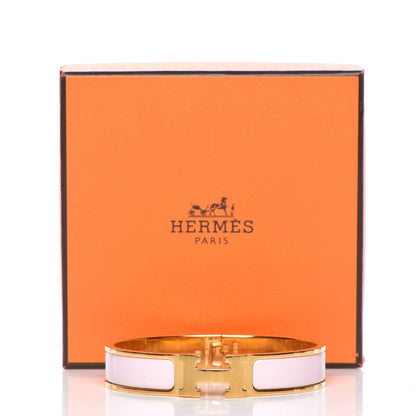 Hermes Enamel Narrow Clic Clac H Bracelet GM Rose Dragee 5 of 5