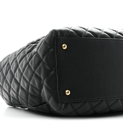 Chanel Caviar Quilted Large Coco Handle Shopping Tote Black 9 of 10