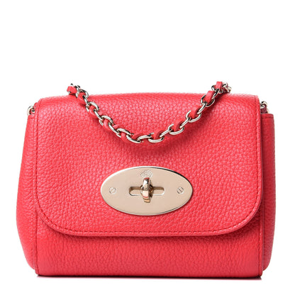 Mulberry Glossy Goatskin Mini Lily Flap Deep Pink 1 of 4