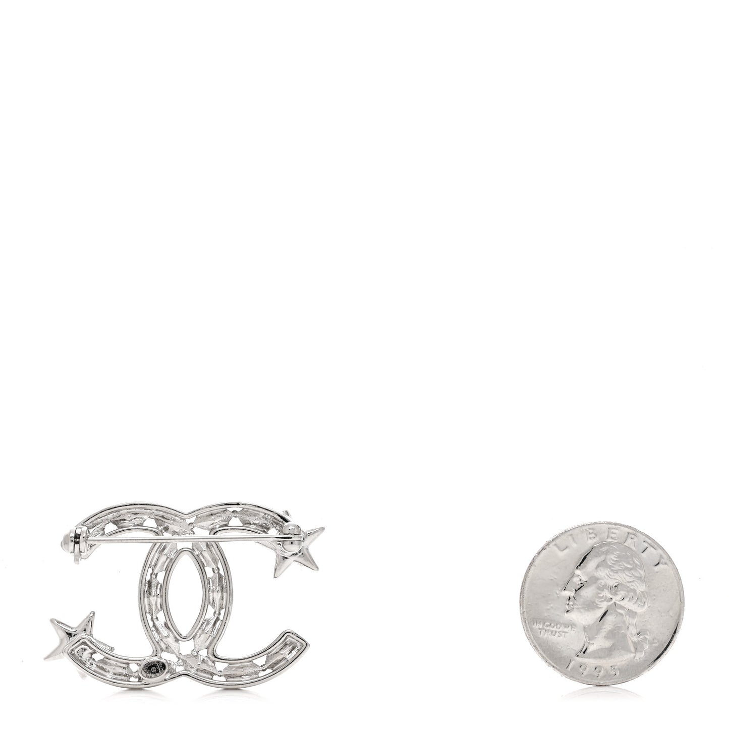 Crystal Starfall CC Brooch Silver