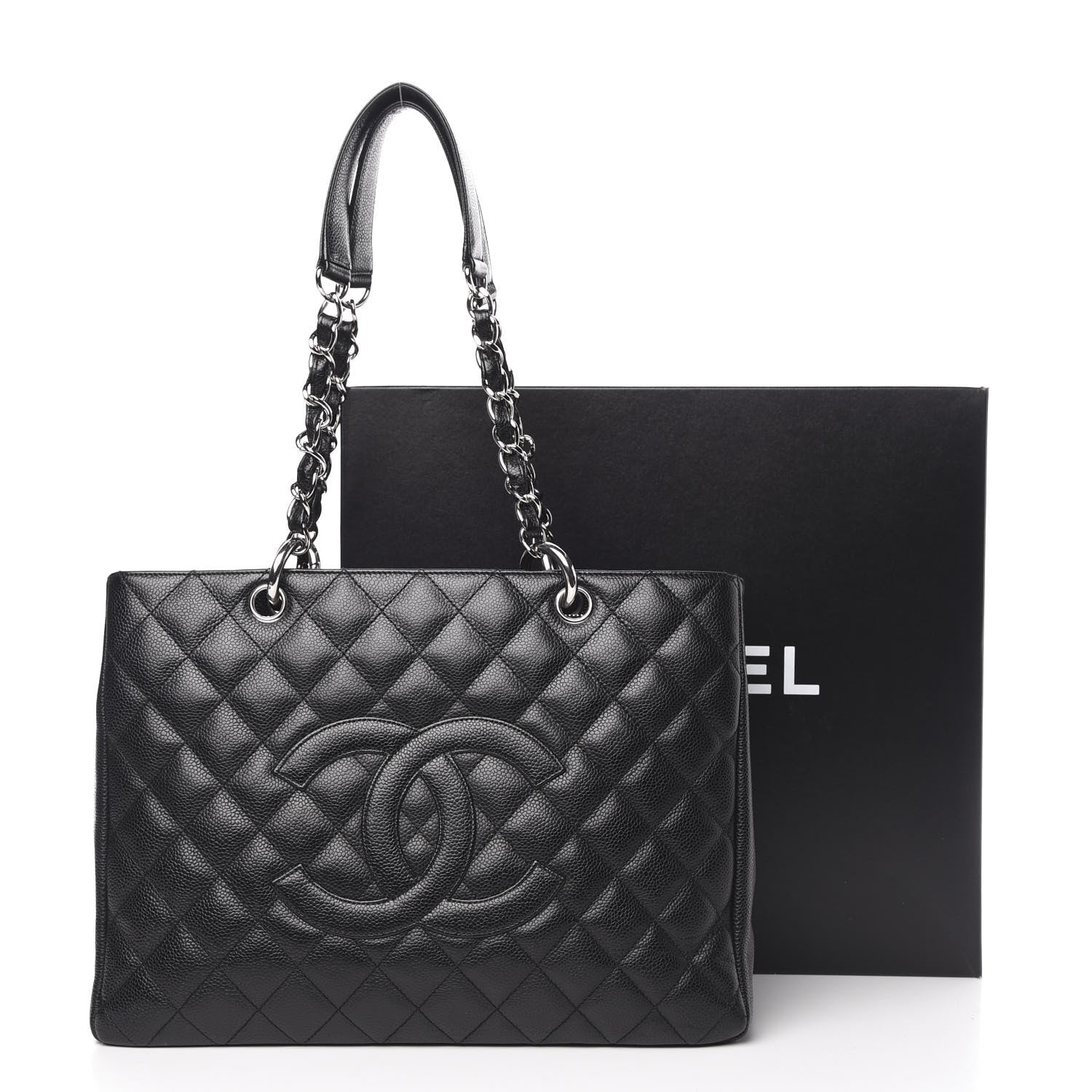 Chanel Caviar Quilted Grand Shopping Tote GST Black 14 of 14