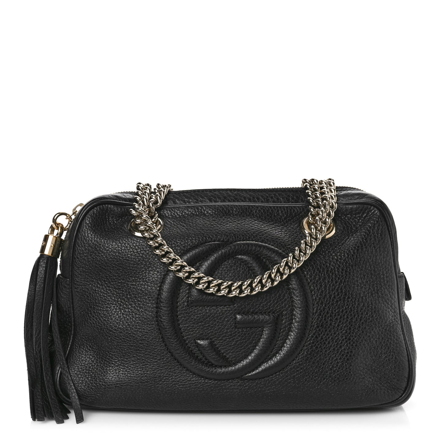 Pebbled Calfskin Small Soho Bowler Black