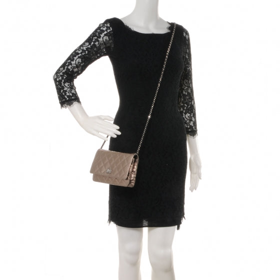 Chanel Calfskin Reissue Wallet On Chain WOC Dark Silver 2 of 8