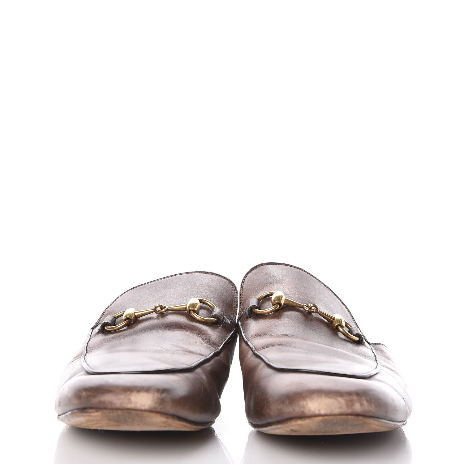 Gucci Calfskin Mens Princetown Slippers 8.5 Fondente Brown 2 of 10