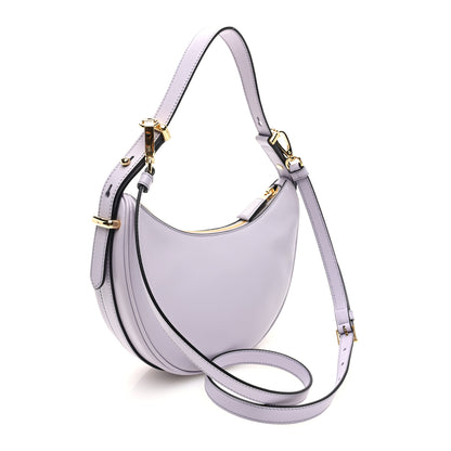 Prada Soft Calfskin Arque Shoulder Bag Glicine 3 of 9