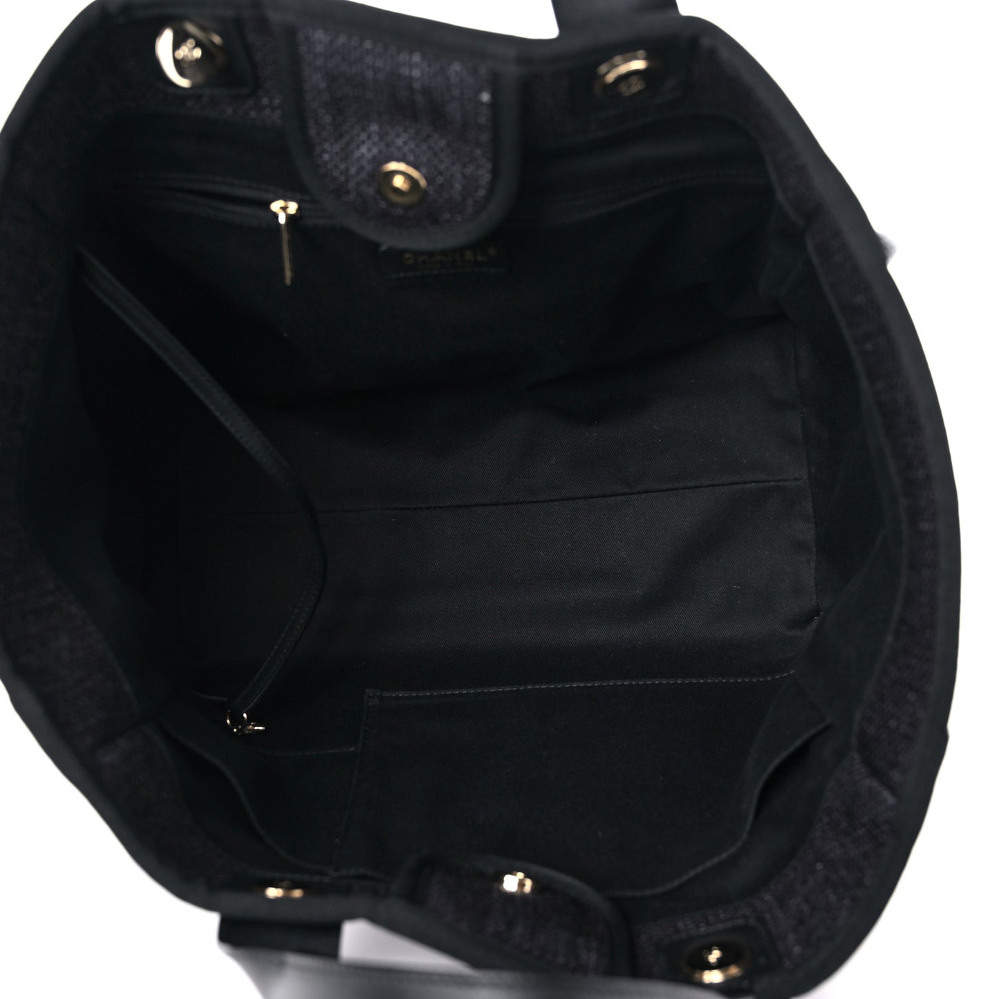 Woven Straw Raffia Large Deauville Tote Black
