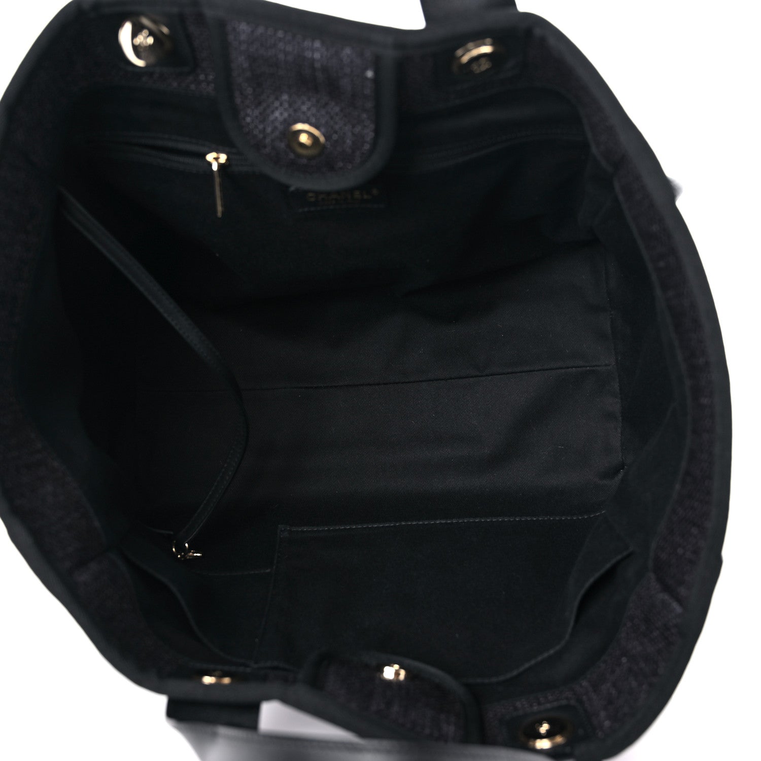 Chanel Woven Straw Raffia Large Deauville Tote Black 5 of 13