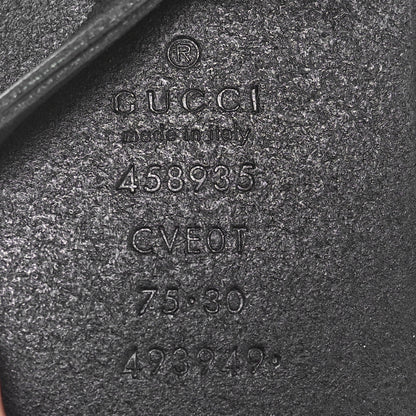 Gucci Calfskin Snake Belt 75 30 Black 3 of 4