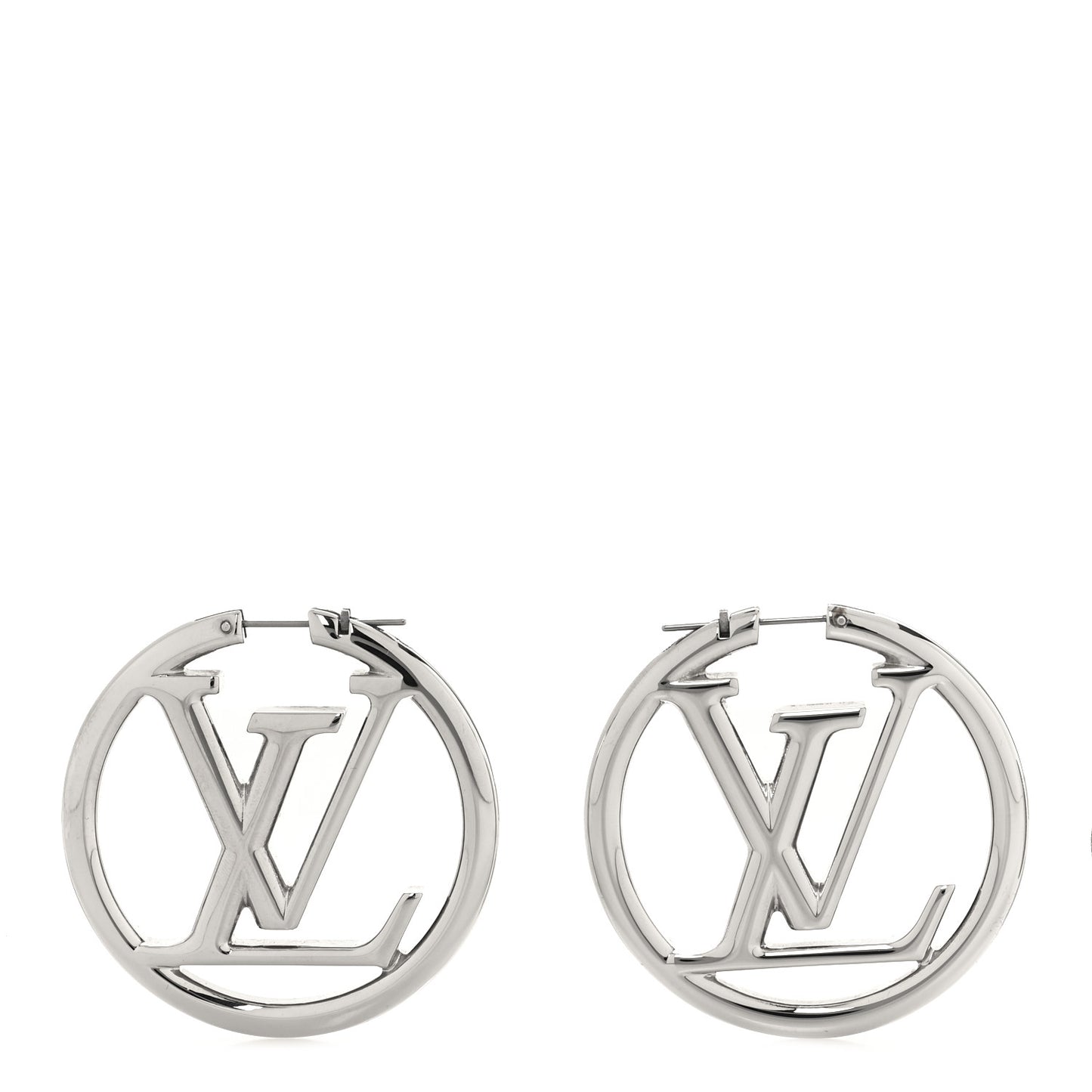 Palladium Louise Hoop Earrings Silver