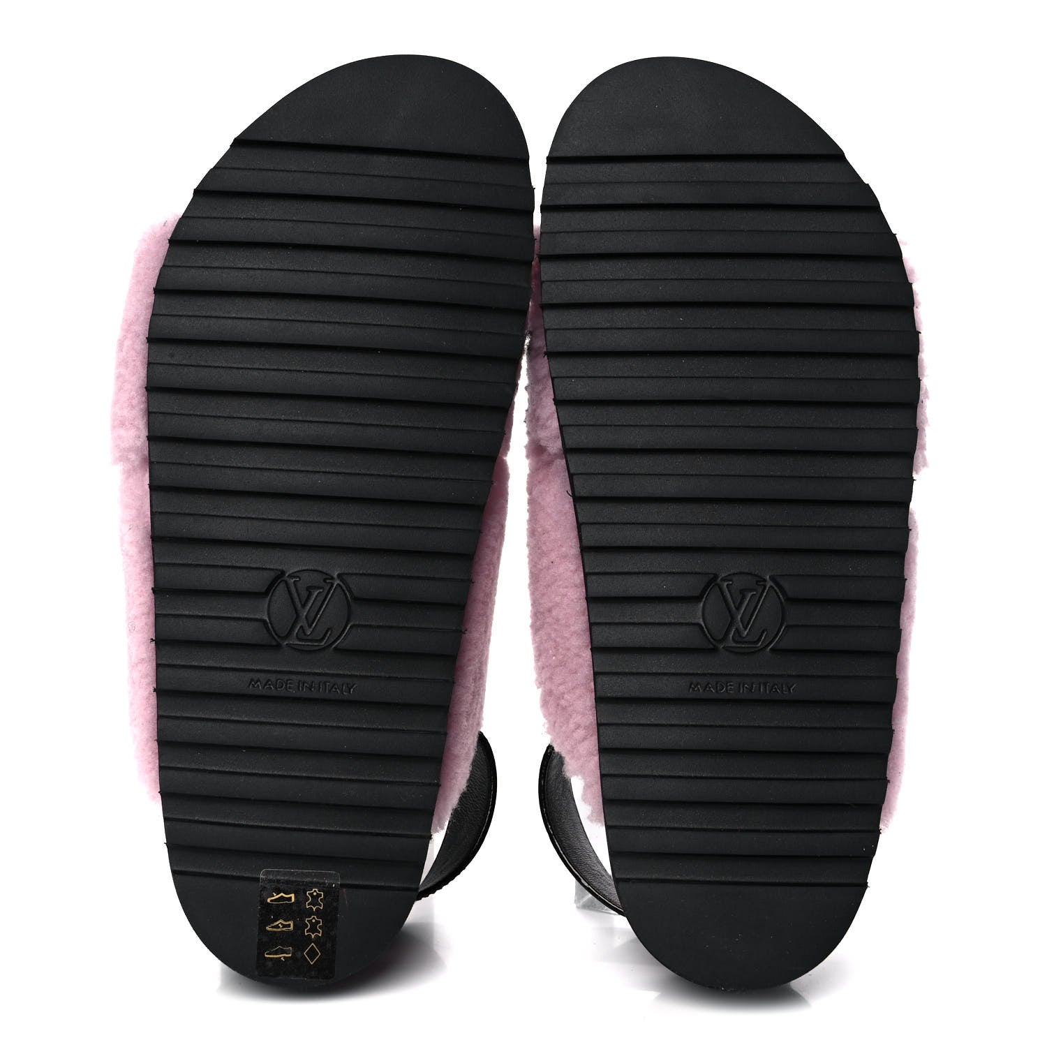 Louis Vuitton Shearling Paseo Sandals 38 Pink 5 of 8