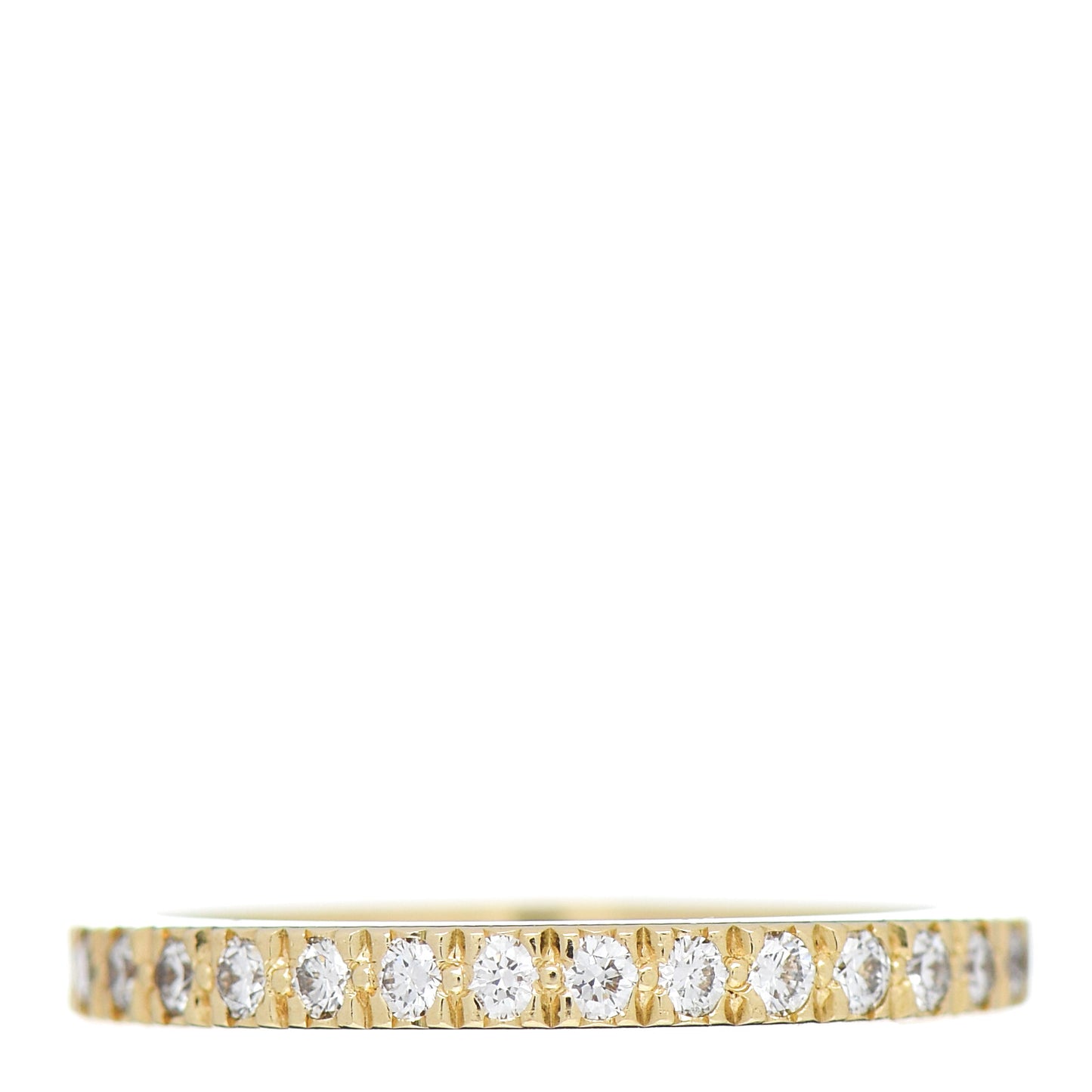18K Yellow Gold Diamond Novo Half Circle Band Ring 48 4.5
