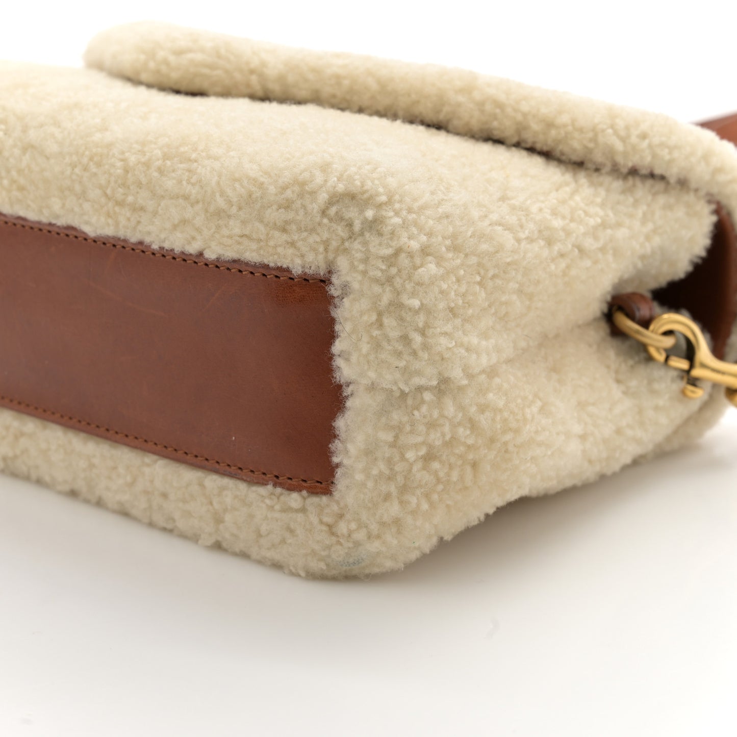 Shearling Toy Loulou Shoulder Bag Natural