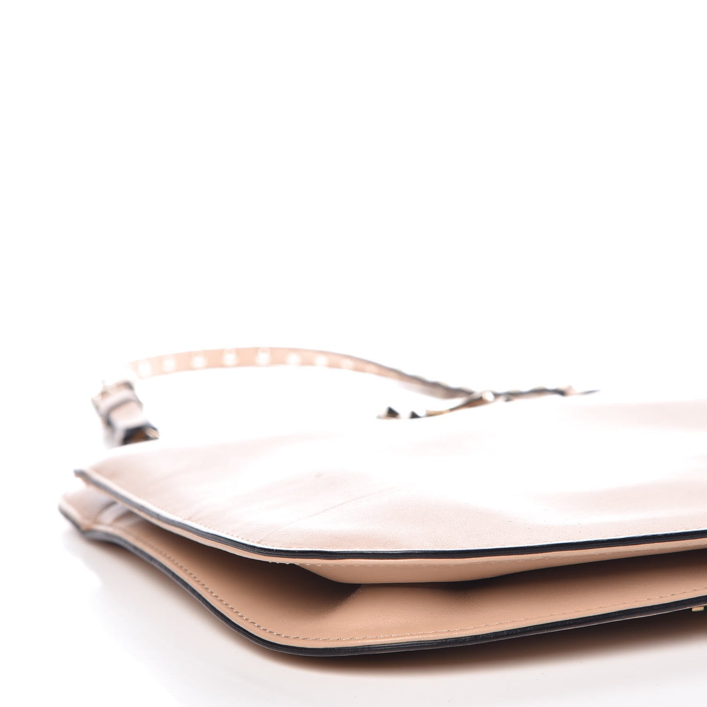 Vitello Rockstud Shoulder Satchel Poudre