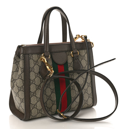 Gucci GG Supreme Monogram Small Ophidia Tote Bag Brown 3 of 11