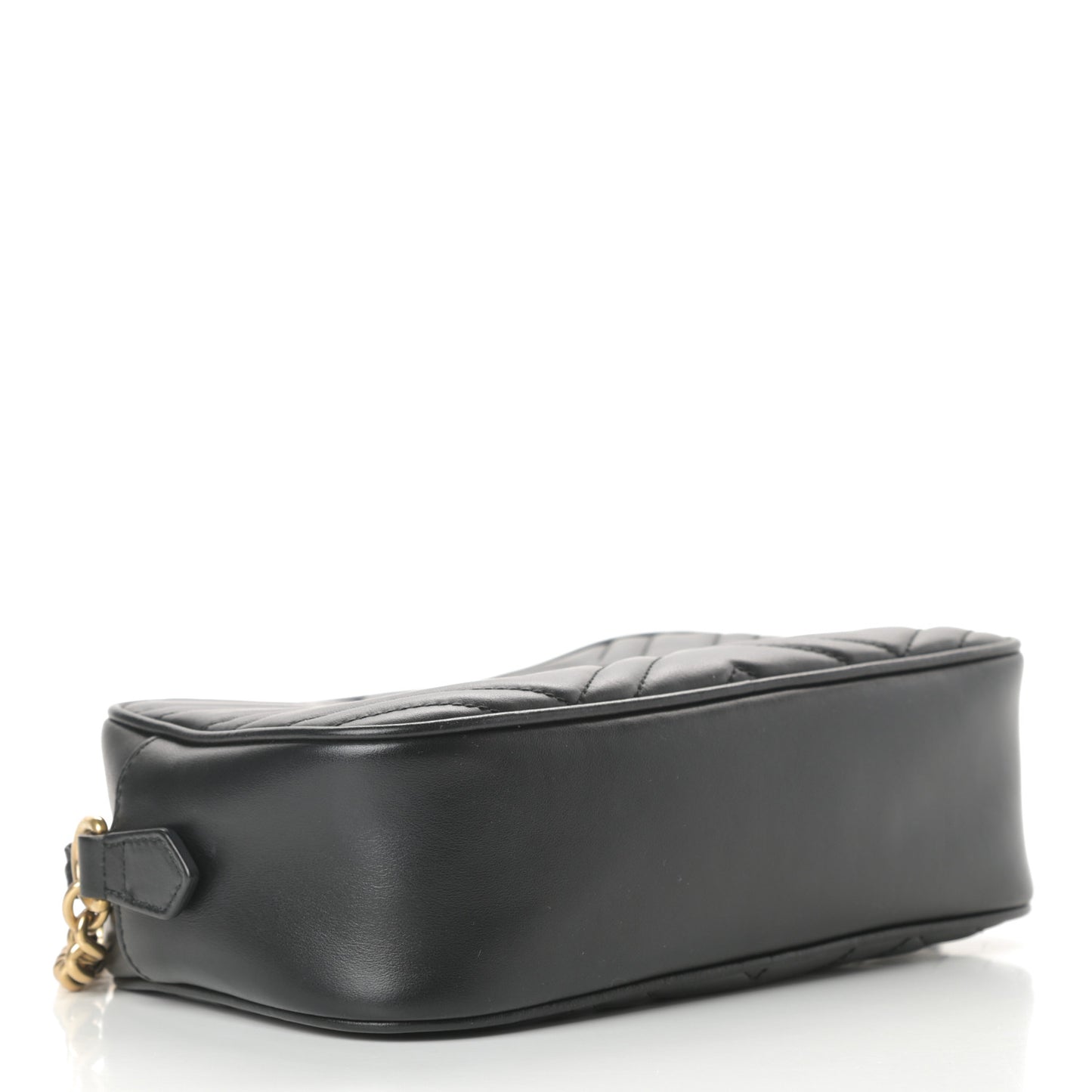 Calfskin Matelasse Small GG Marmont Chain Shoulder Bag Black